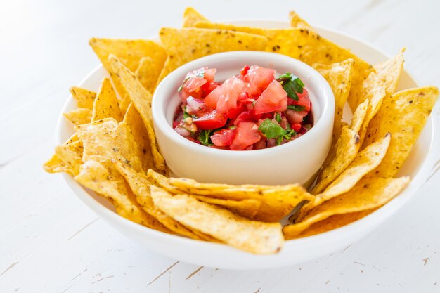 Salsa De Salsa Y Nachos