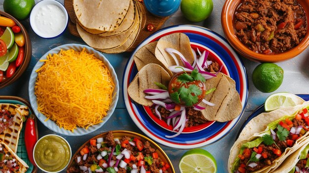 Salsa de tomate fresco y tortillas en un tradicional cuenco de cerámica