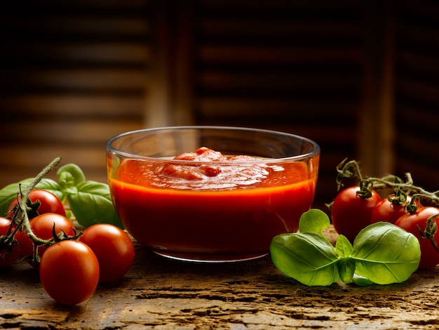 salsa de tomates frescos