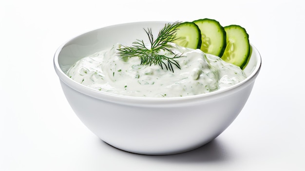 Salsa tzatziki de pepino griego con eneldo y ajo