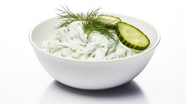 Salsa tzatziki de pepino griego con eneldo y ajo