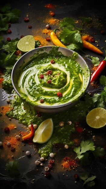 Salsa verde é um tipo de molho verde picante na culinária mexicana