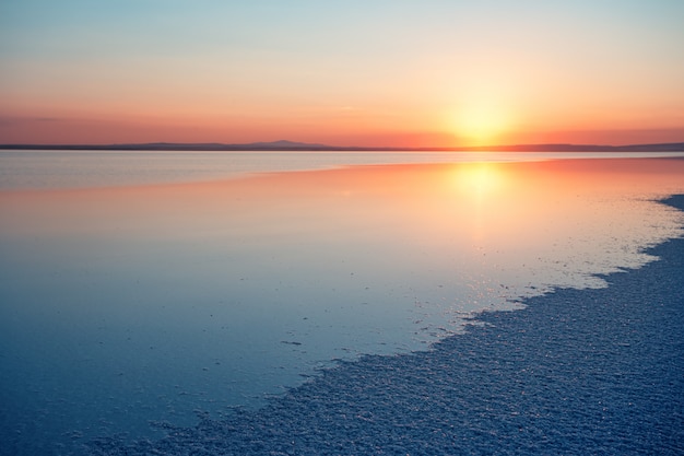 Salt Lake Tuz bei Sonnenuntergang