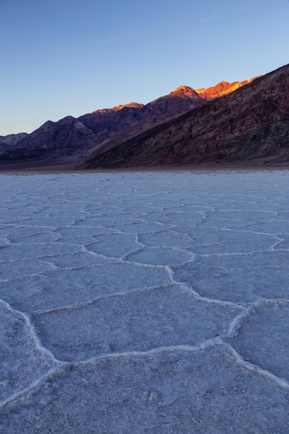 Salt Pan no Parque Nacional Badwater Basin Death Valley