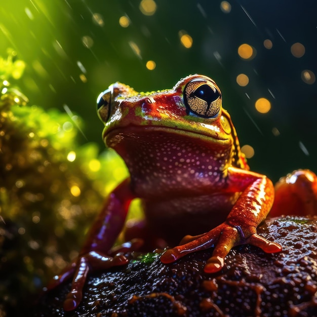 Saltando la vida La encantadora existencia de una rana en el tranquilo corazón de la naturaleza