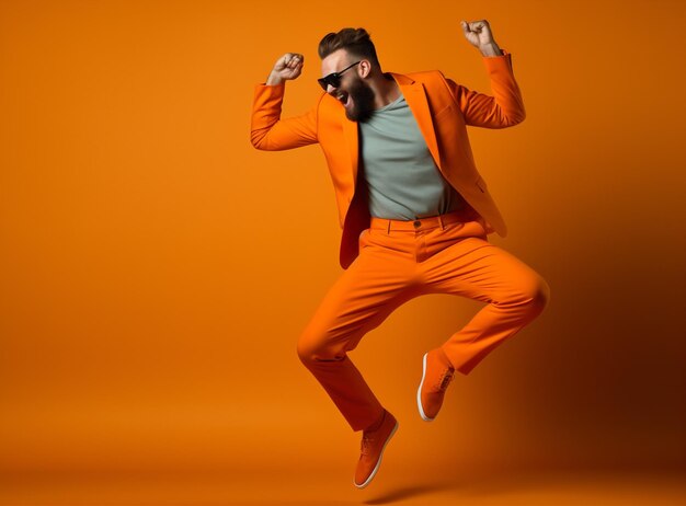 salto laranja moda homem