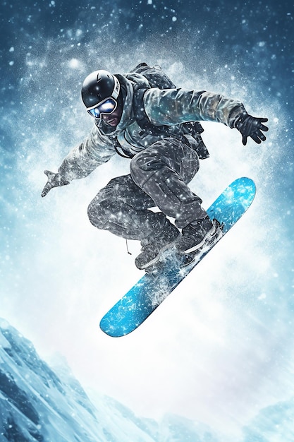 salto de snowboarder