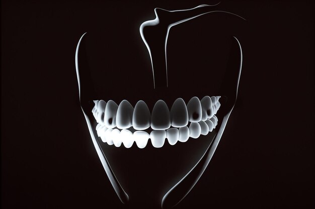Foto salud bucal y examen dental creatividad resumen diente dentista clínica estomatología medicina concepto dental salud bucal e higiene odontológica dentista