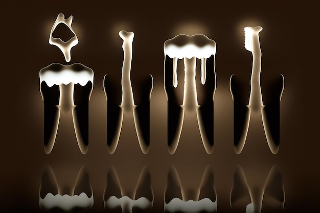 Salud bucal y examen dental creatividad Resumen diente dentista clínica estomatología medicina concepto Dental Salud bucal e higiene odontológica Dentista