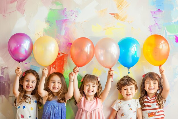 Foto salud a un feliz día de los niños observado anualmente en celebración de los niños el día exacto de la conmemoración varía según la nación