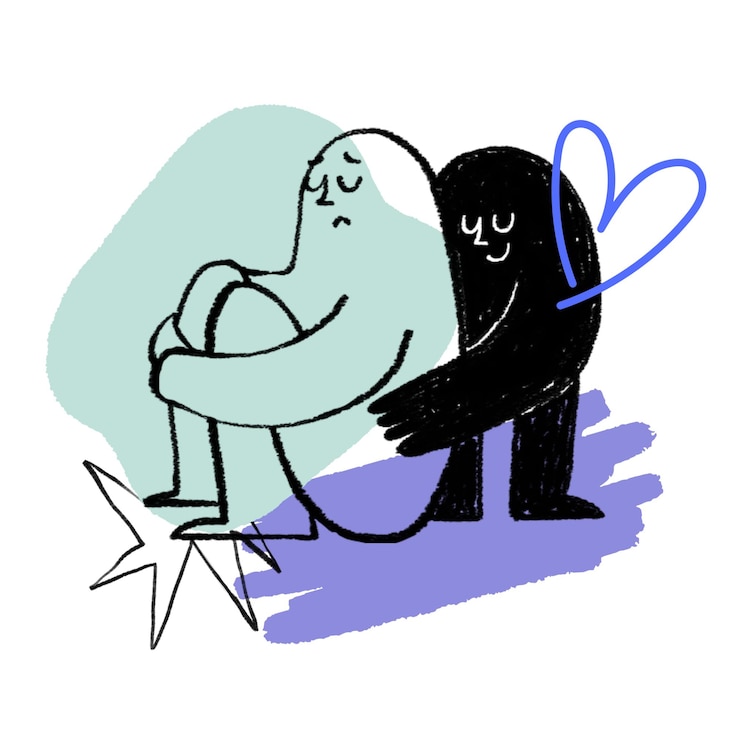 Foto salud mental png garabateo ilustración linda fondo transparente