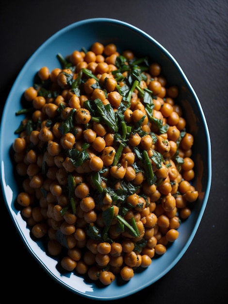 Saludable ensalada de garbanzos