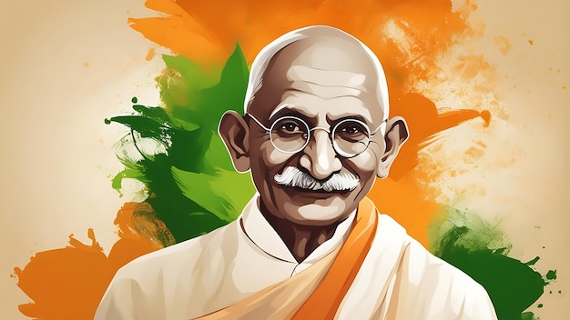 Foto saludar al padre de la nación gandhi jayanti inspira unidad y no violencia en todos los corazones