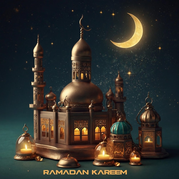 Saludo de Eid Mubarak o Ramadán Kareem Diseño artístico de mandala de lujo en color oro