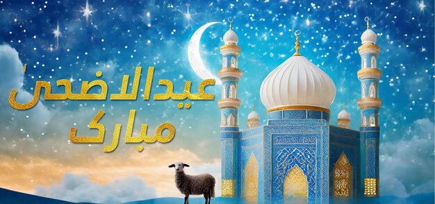 Saludo islámico para el Eid Al Adha