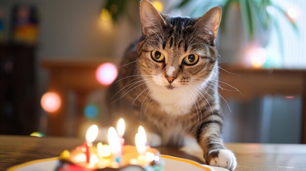 saludos de cumpleaños de un gato