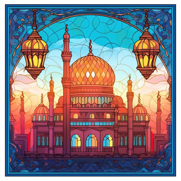 Saludos islámicos Ramadan Kareem diseño de tarjeta de fondo con oro hermoso