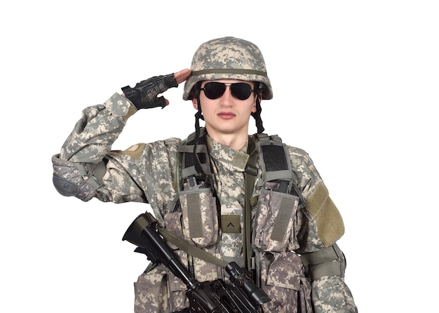 Saludos de soldados estadounidenses