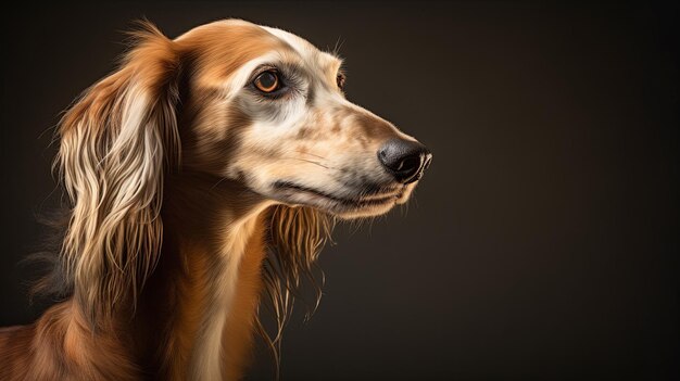 Saluki em Elegante Luz de Estúdio