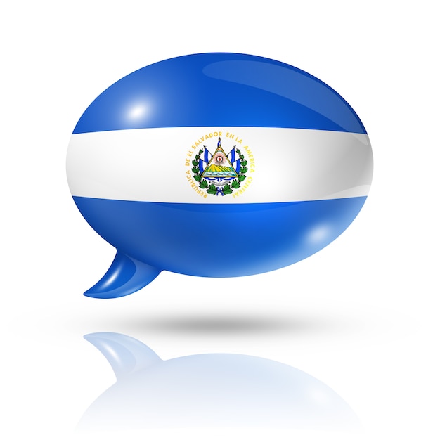 Salvadorianische Flagge Sprechblase