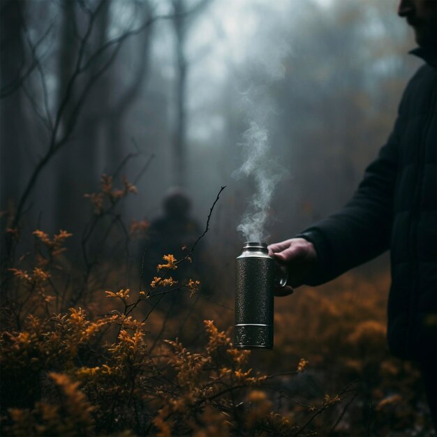 Salve a ecologia com uma garrafa térmica para chá photo