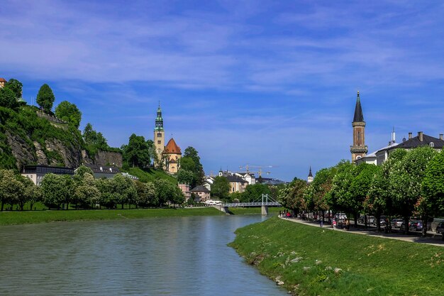 Salzburg Österreich29. April 2018 Salzach in Salzburg Österreich