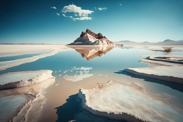 Salziger See Salar de Uyuni mit Himmelsreflexionen