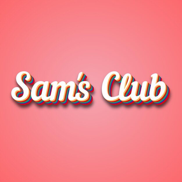 Sam's Club Text-Effekt Foto-Bild Cool