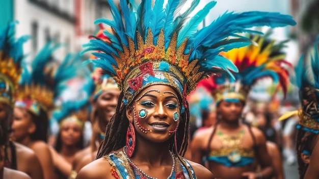Samba-Fastival-Karnevalsumzug Generatives KI-Bild
