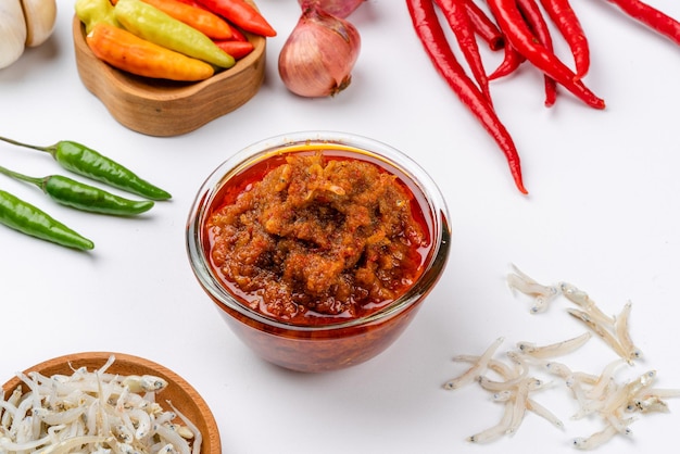 sambal ikan teri ou chili anchova é um tipo de cozinha tradicional da Indonésia