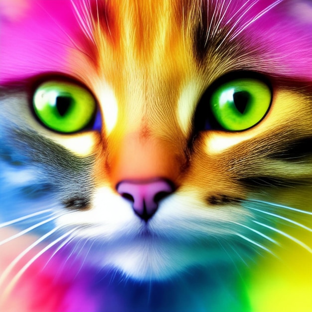 Foto sammlung von farbigen katzen