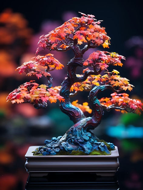 Foto sammlung von glänzenden plastik-ausschnittkarten, die an bonsai-zweige mit b-vintage-natur-hängeschild befestigt sind
