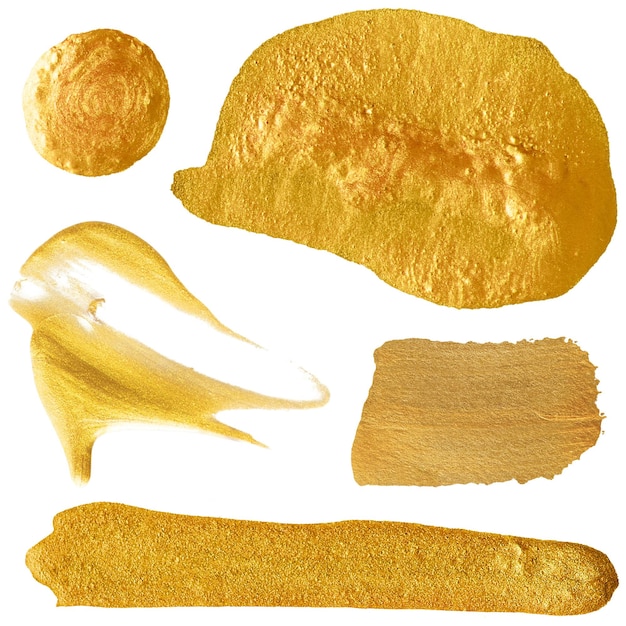 Sammlung von metallischen gelben Farbstreifen durchsichtig png