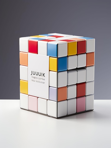 Sammlung von Rubik's Cube-förmigen Kisten Puzzle inspiriertes Design Karton-Pack Kreative Design-Ideen