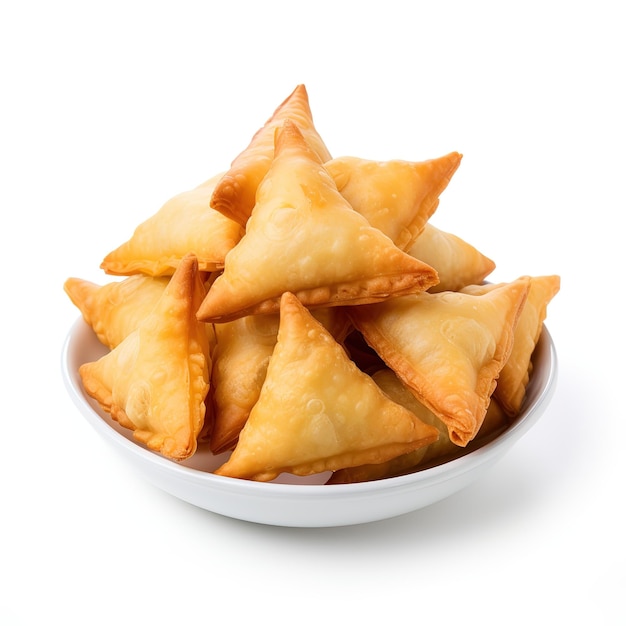 Samosa isolierter weißer Hintergrund