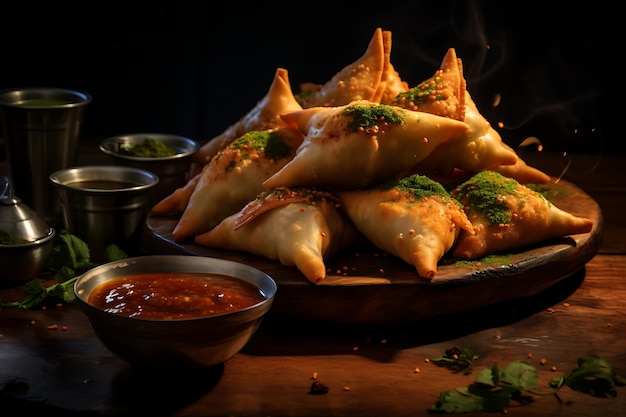 Samosas e Chutney