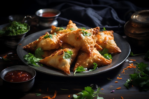 Samosas indias al horno fáciles comida india foto