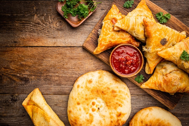 Samsa o samosas con carne