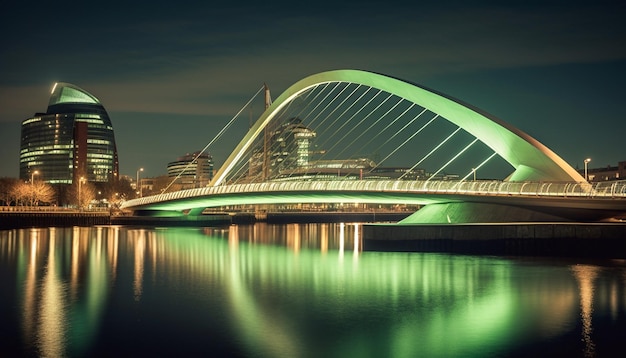 Samuel Beckett Bridge em Green St Patricks Festival