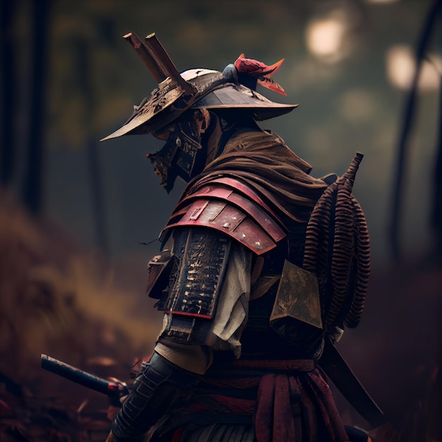 Samurai man art por IA generativa