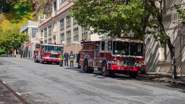 San Francisco EE.UU. 19 de mayo de 2019 camión de bomberos coche de emergencia en San Francisco, California