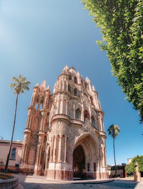 San Miguel de Allende, histórica catedral Parroquia de San Miguel Arcangel en el centro histórico de la ciudad