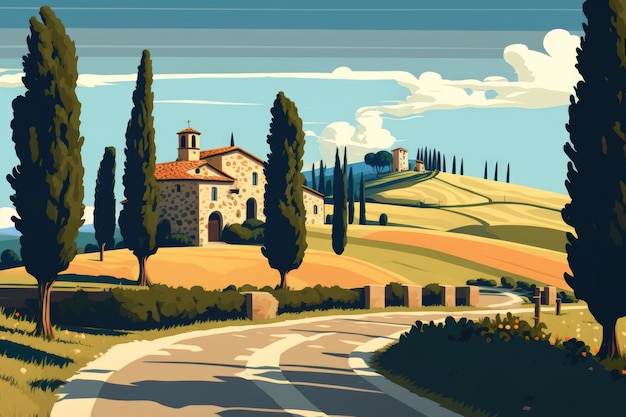 San Quirico dOrcia Toskana Italien Landschaft