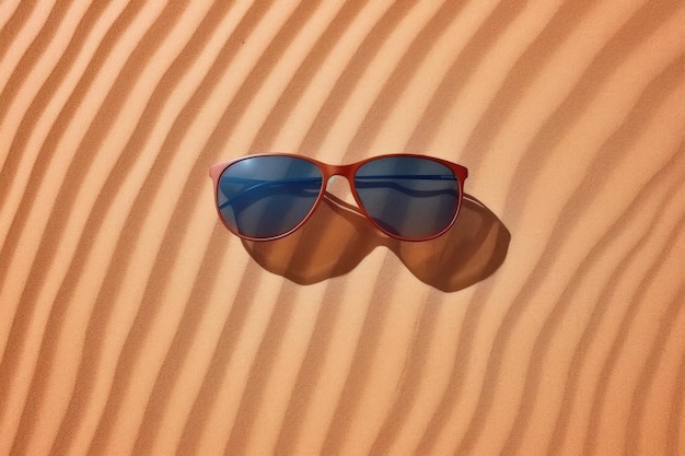 Sand-Hintergrund-Accessoire Sonne Reisen sonniger Urlaub Strand Urlaub Meer Ozean Sommer Sonnenbrille Mode