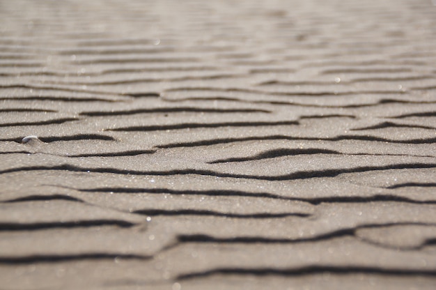 Sand kräuselt sich am Strand