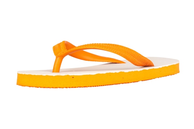 Sandalen Flip Flops Farbe Orange isoliert auf weißem Hintergrund