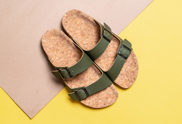 sandalias de cuero de moda para hombres y mujeres