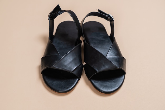 sandalias de cuero para mujer y mujer con slingback