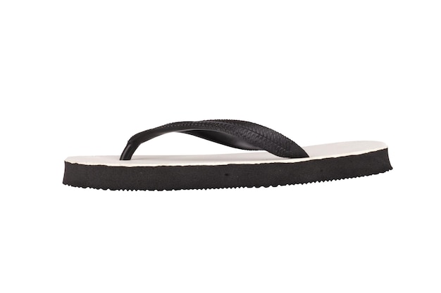 Sandálias flip flops cor preto isolado no fundo branco