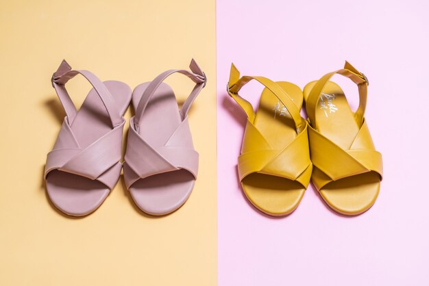 Sandalias de piel para mujer y mujer con slingback.